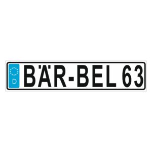Individuelles Nummernschild